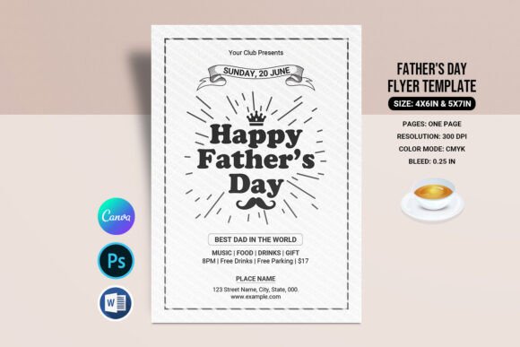 Design a Memorable Dad Celebration with This Flyer Template