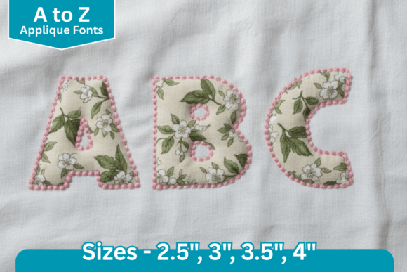 Dot Edge Applique Fonts: A Handmade Touch for Modern Embroidery