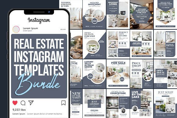 Elevate Your Listings: The Real Estate Instagram Templates Bundle