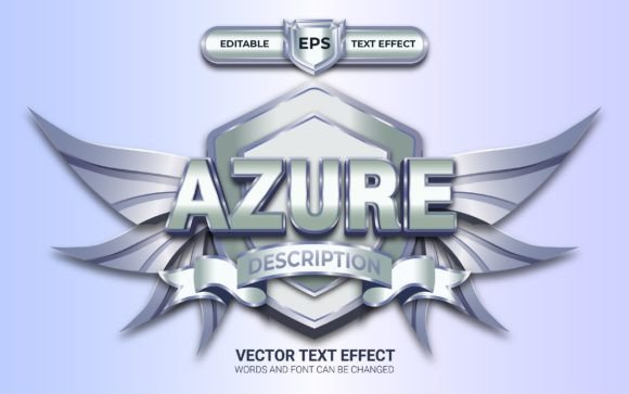 Elevate Your Projects with an Azure Logo or Badge with Text Effect