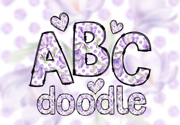 Floral Letters Crocus Doodle Alphabet: A Whimsical Font for Creative Projects