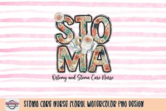 Honoring Care with a Watercolor Touch: The Stoma Care Nurse Design