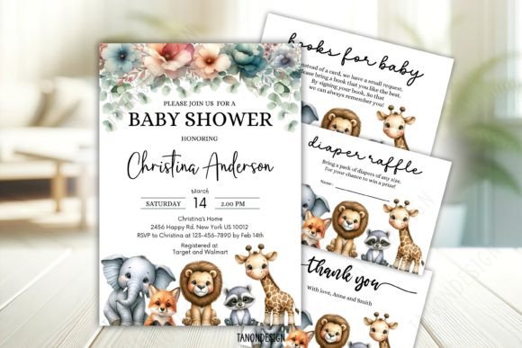 Woodland Baby Shower Invitation Bundle: A Complete Design Set